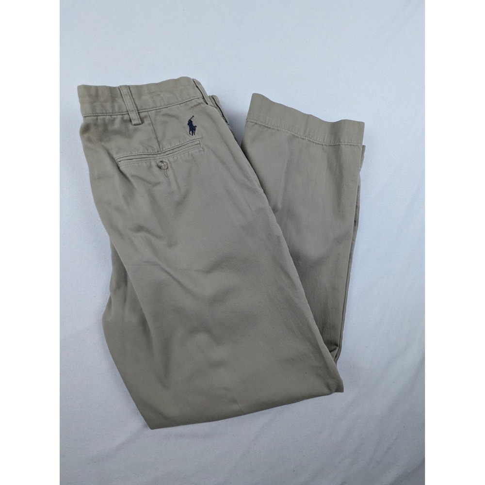 VTG Polo Ralph Lauren‎ Preston Pant Mens 36x30 Tan Khaki Chino Straight Leg